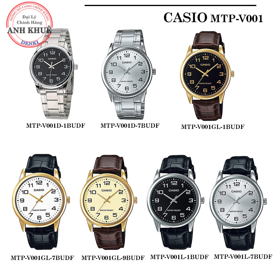 [𝐅𝐑𝐄𝐄𝐒𝐇𝐈𝐏] Đồng hồ nam Casio MTP-V001 Series MTP-V001D MTP-V001GL MTP-V001L Chính hãng Anh Khuê