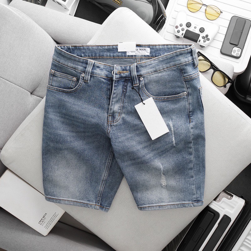 Quần short nam Quần ngố nam hàng xuất xịn jean co giản thoải mái