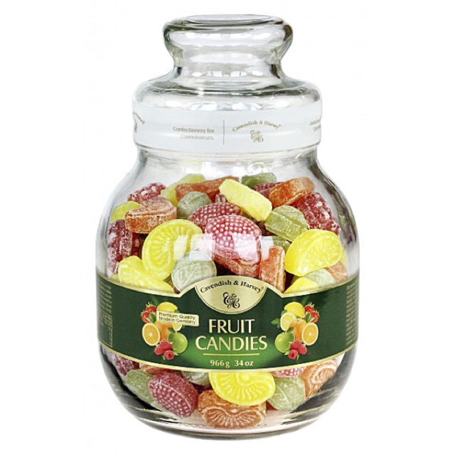 [HCM]Kẹo trái cây Đức Cavendish Harvey hủ thủy tinh - 966g