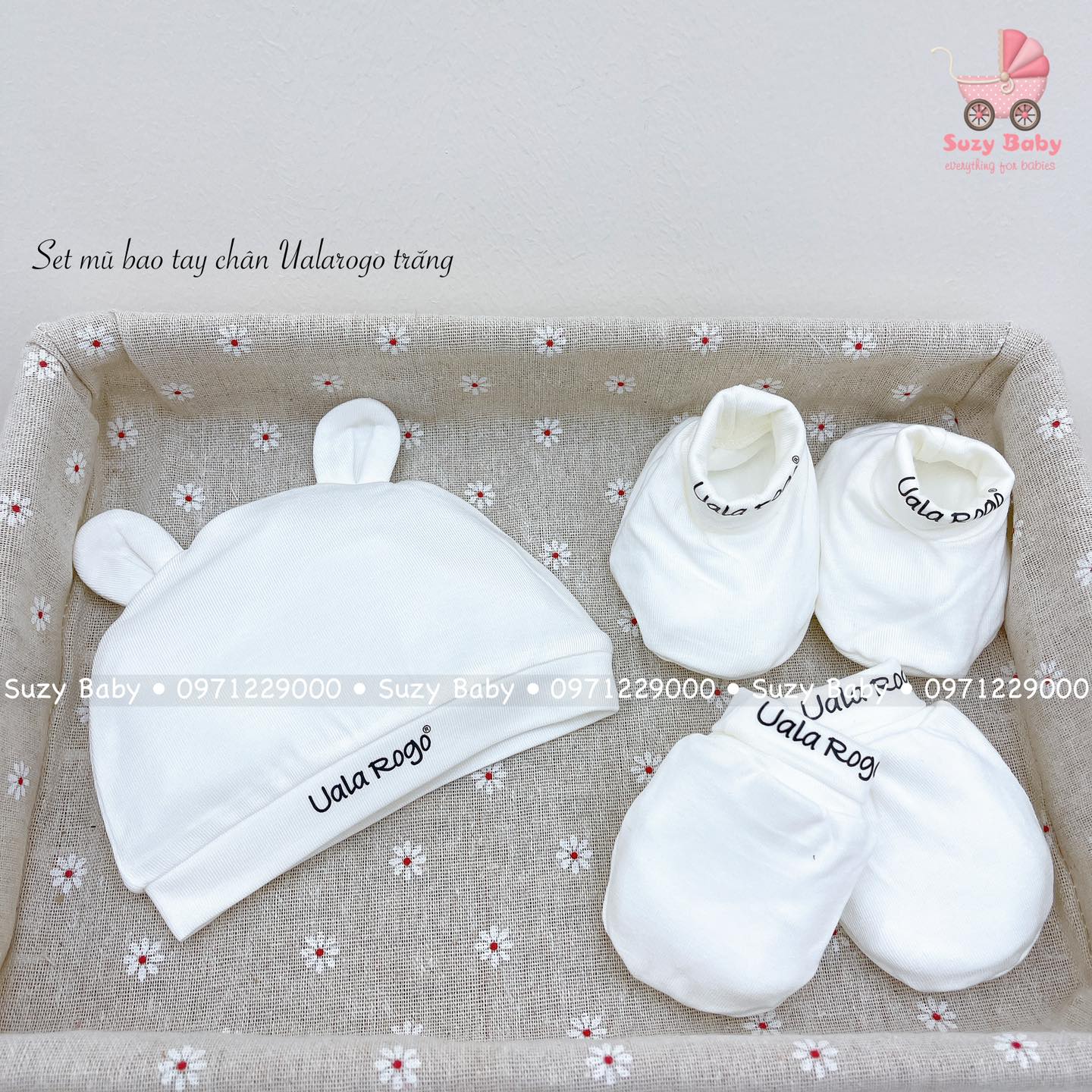 Set mũ, bao tay chân petit ualarogo