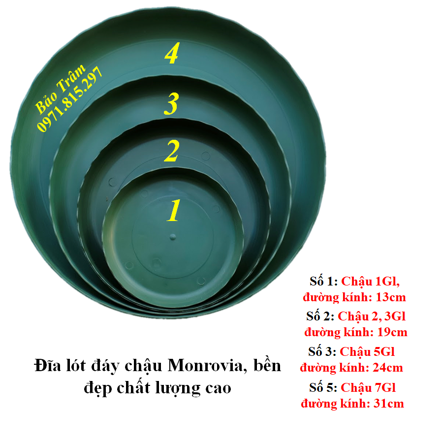 Đĩa lót đáy chậu nhựa trồng cây cao cấp Monrovia