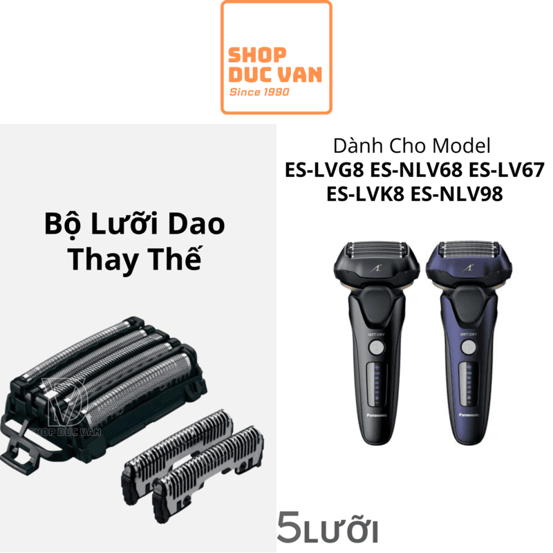 Panasonic Replacement Blade Film for 5-Blade Shaver Es-Lvg8 Es-Nlv68 Es-Lv67 Es-Lvk8 Es-Nlv98 [Duc Van Shop]