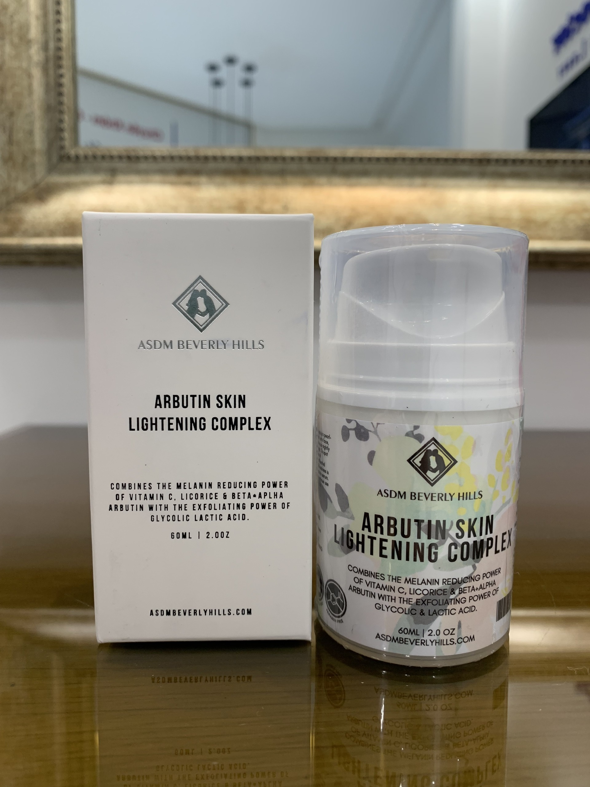 Kem dưỡng trắng sáng da xuất xứ Mỹ ASDM Beverly Hills Arbutin Skin Lightening Complex lọ 60ml