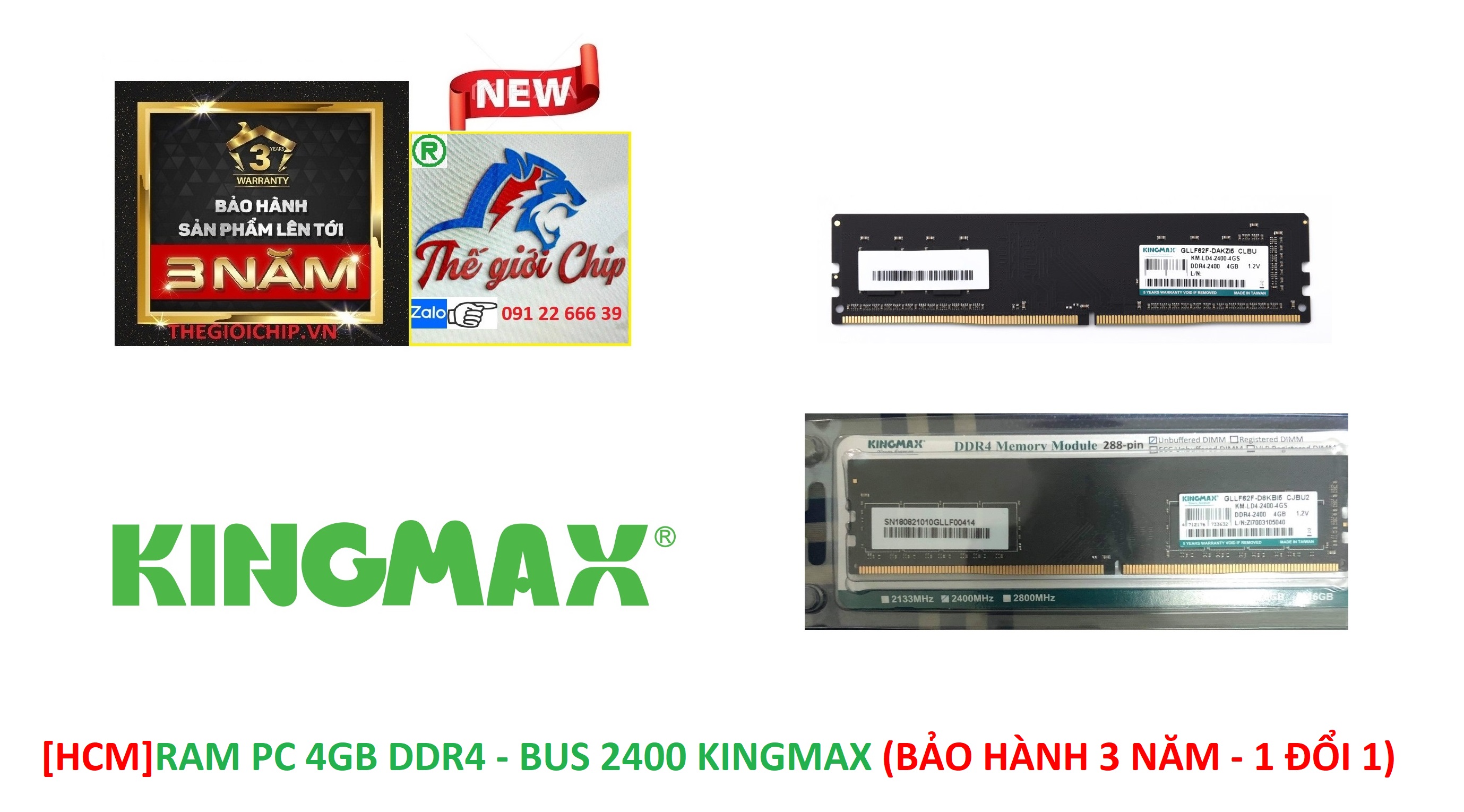 Ram pc 4gb ddr4 - bus 2400 kingmax
