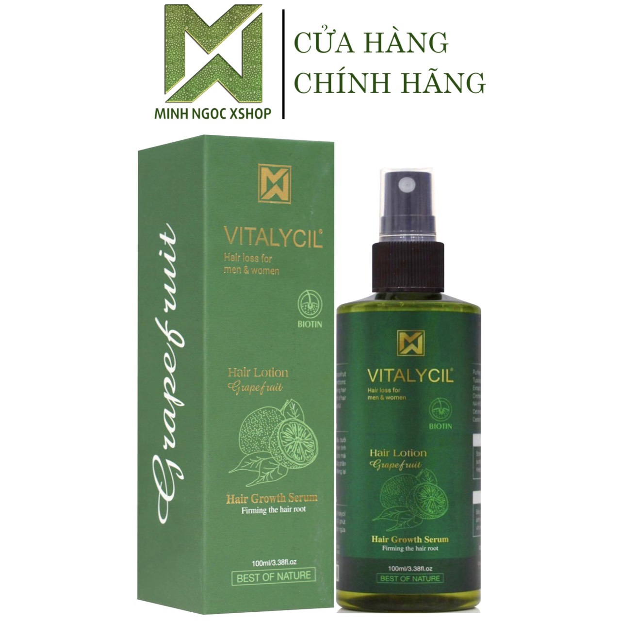Xịt bưởi chống rụng, kích mọc tóc Vitalycil 100ML