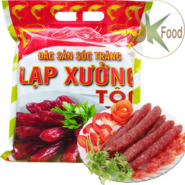 Lạp xưởng tôm bao bì đẹp hàng chuẩn vị 300g SK FOOD