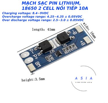 [HCM]Mạch Sạc Pin 18650 2 Viên 2S 8A Có Bảo Vệ