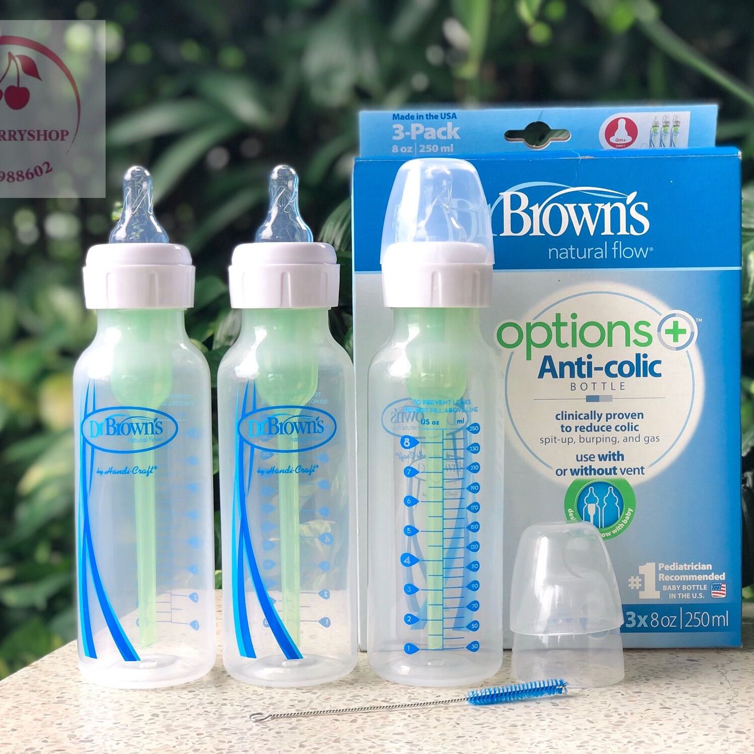 Set 3 bình dr brown’s 250ml cổ hẹp option plus+