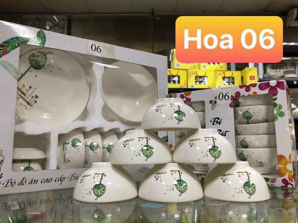 Bộ bát đĩa sứ - bát tràng cao cấp 11 món