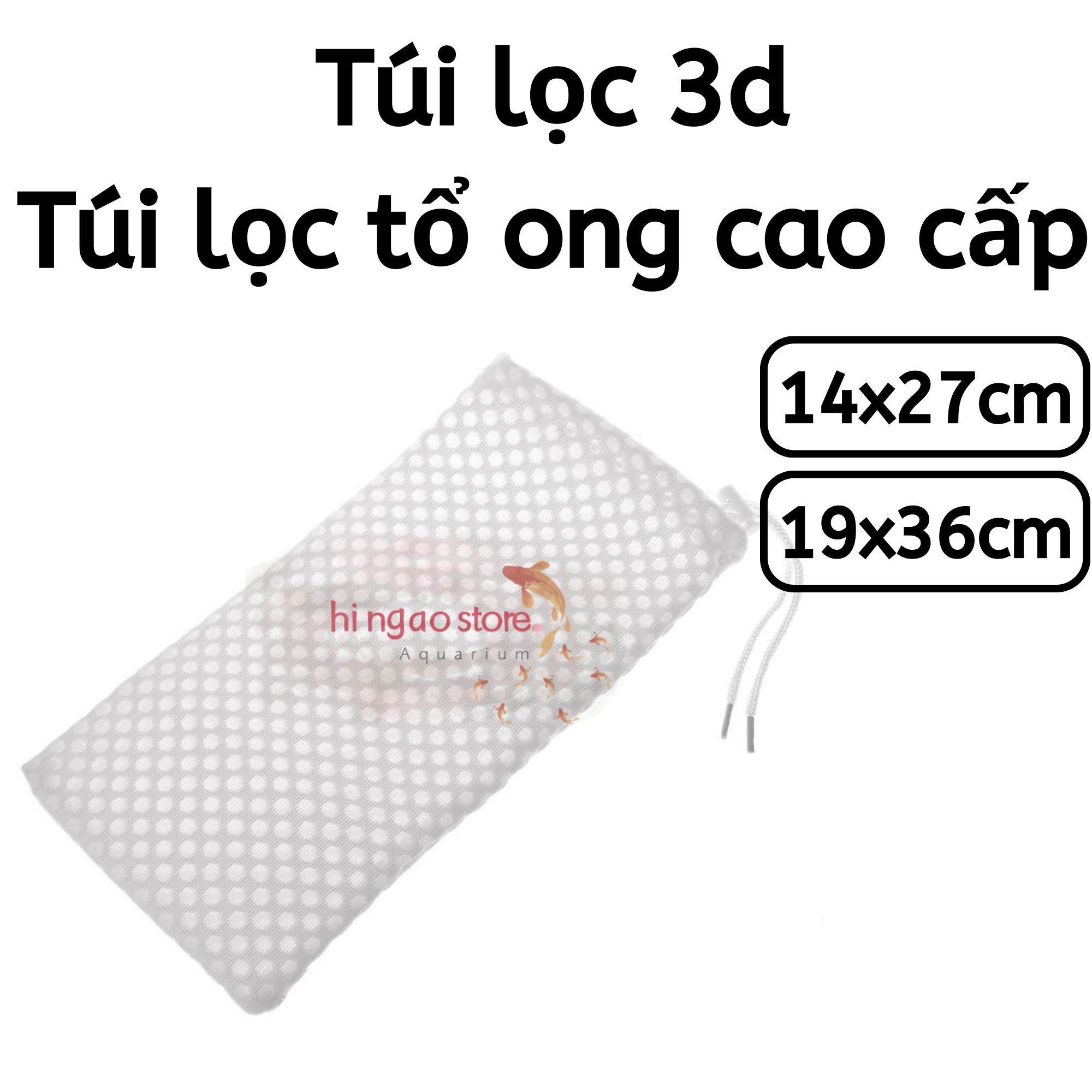 Túi lọc tổ ong lọc cạn, phân cá cho hồ cá - Phụ kiện cá cảnh | Hingaostore.