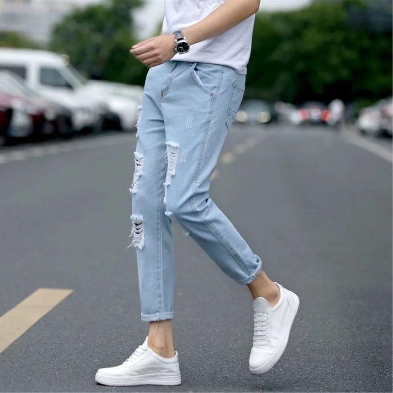 Quần baggy nam nữ thời trang - baggy rách kiểu