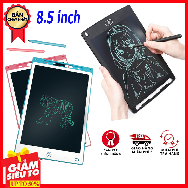 Bảng viết tự xoá thông minh cho bé LCD 8.5 inch, bảng vẽ tự xoá điện tử