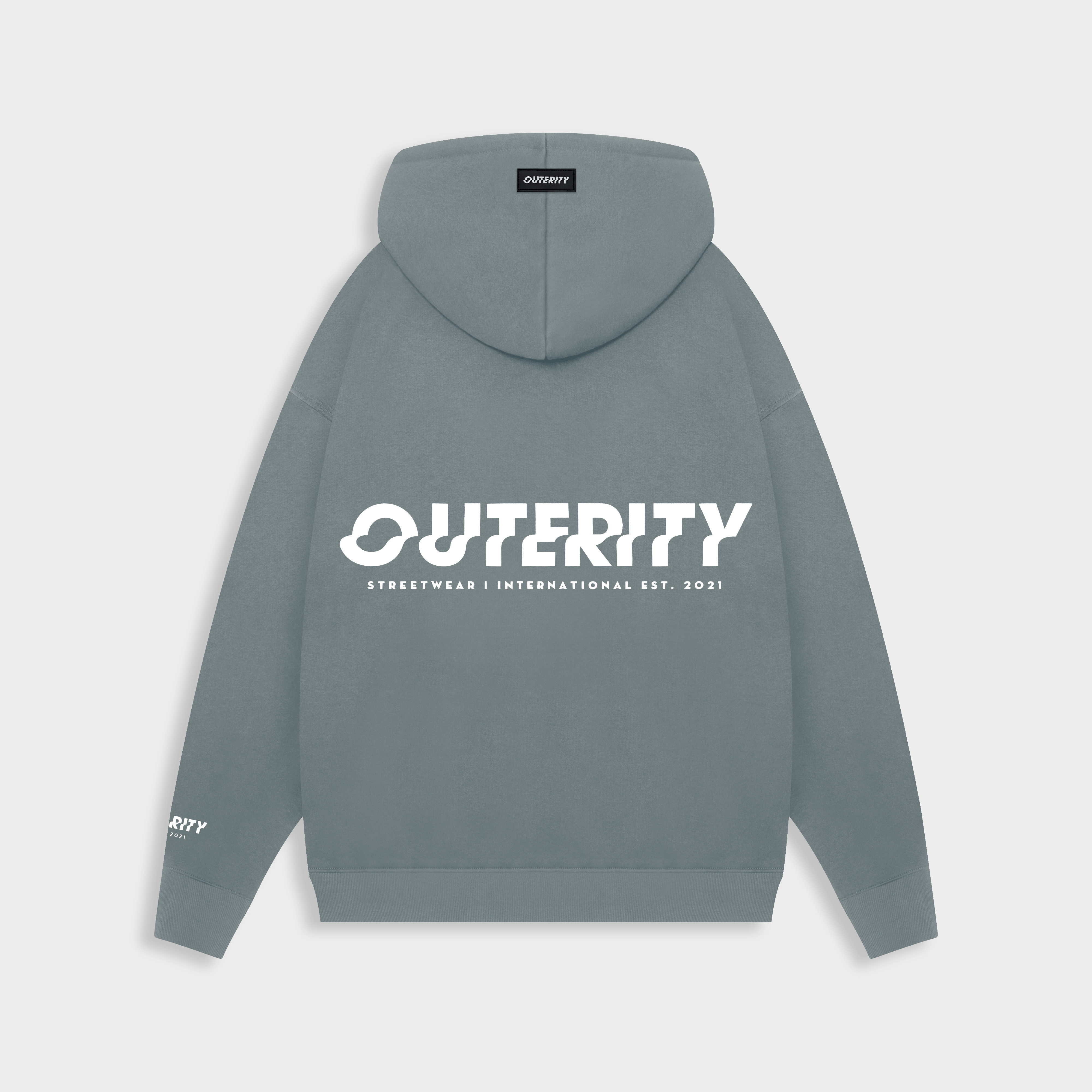 Áo hoodie signature nỉ chân cua / xám - orp203