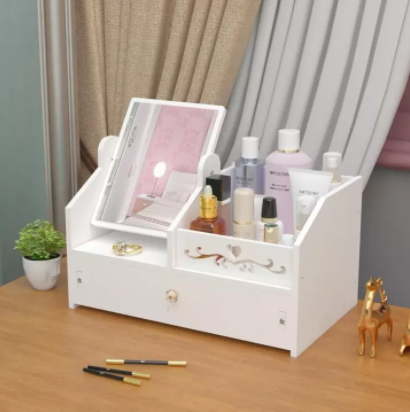 Kệ mỹ phẩm có ngăn kéo kiêm gương đa năng, kệ đựng mỹ phẩm có ngăn kéo cao cấp