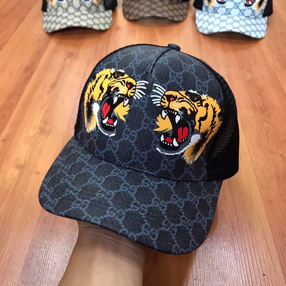 Nón kết da phối lưới - Mũ lưỡi trai GC in con cọp siêu chất