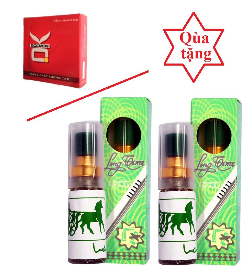 [HCM]Combo 1 Bao cao su ROCMEN 3 cái tặng 2 chai xịt Longtime kéo dài thời gian (5ml/chai)