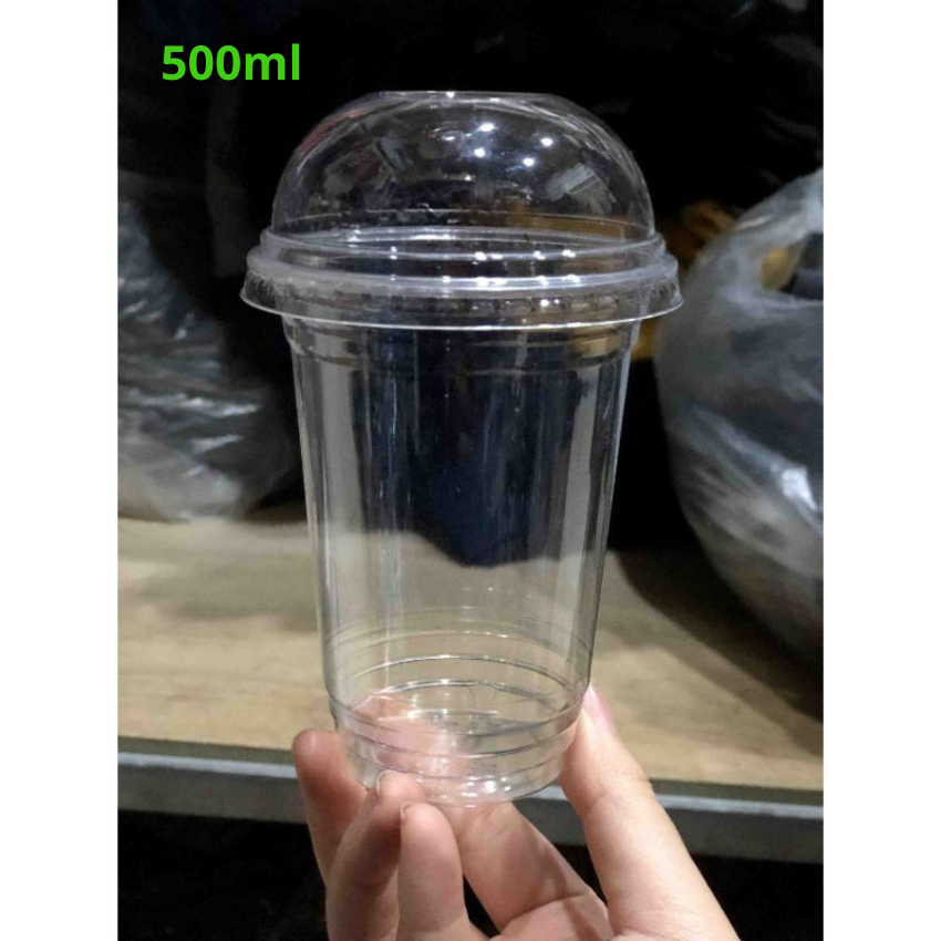 [Freeship+Giảm Giá] 50 Ly nhựa PP Trơn Trong Suốt 360ml 500ml, 650ml, 700ml loại tốt dẻo dai chịu nhiệt - E Green Dùng 1 Lần