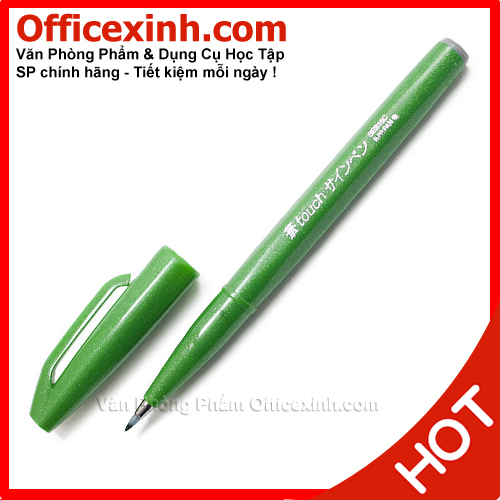 Bút lông pentel ses15c-d xanh lá - nhật bản