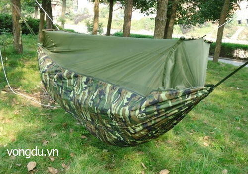 Võng mùng Thái Lan cỡ vừa, cỡ đại, võng dù có mùng Thái Lan, võng dù mùng chần gòn và không chần gòn