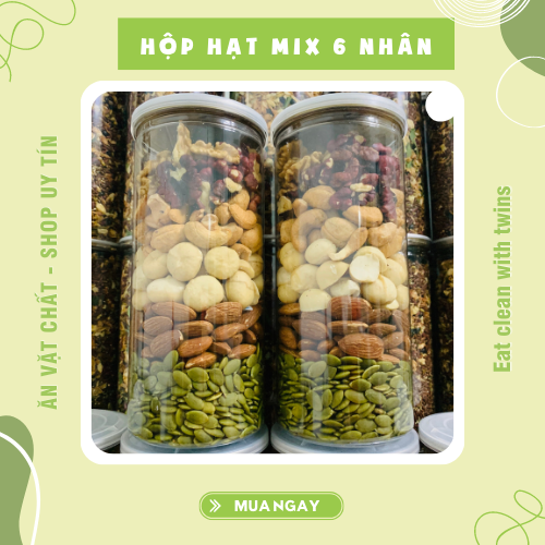 Mix nuts - mix 5 loại hạt dinh dưỡng cực tốt cho mẹ bầu & hỗ trợ giảm cân 500g