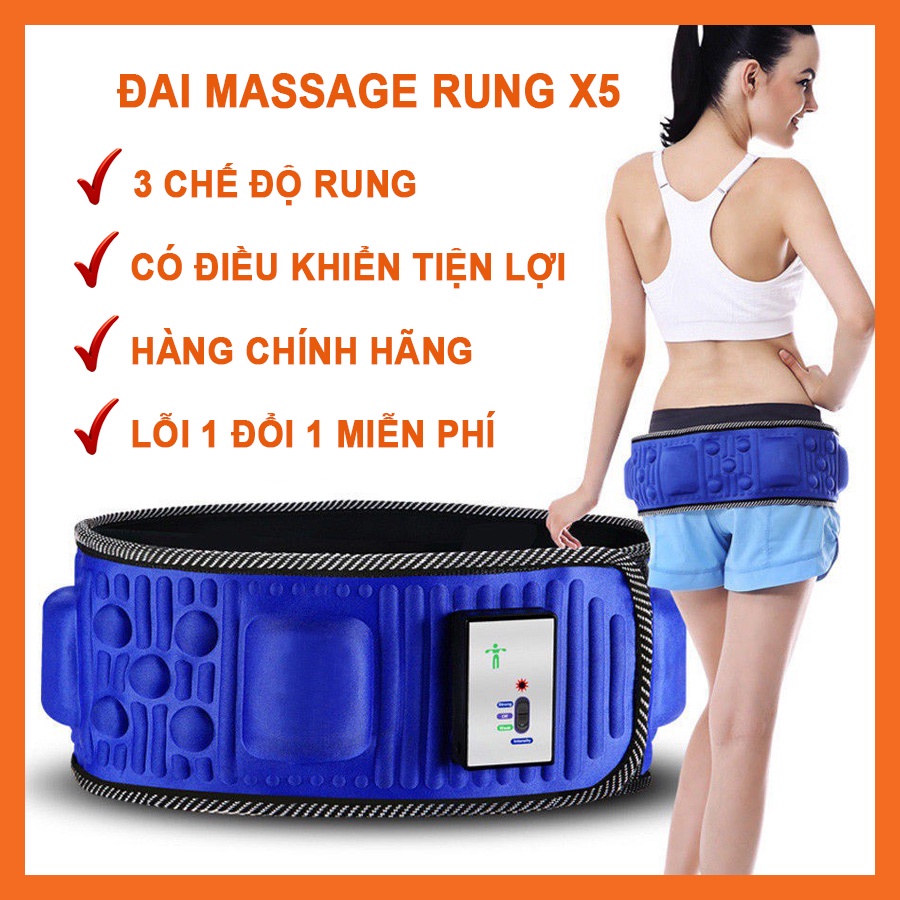 Máy rung massage hồng ngoại cao cấp X5 làm đánh tan mỡ bụng; Đai rung massage nịt bụng giảm béo và mỡ bụng X5 cao cấp