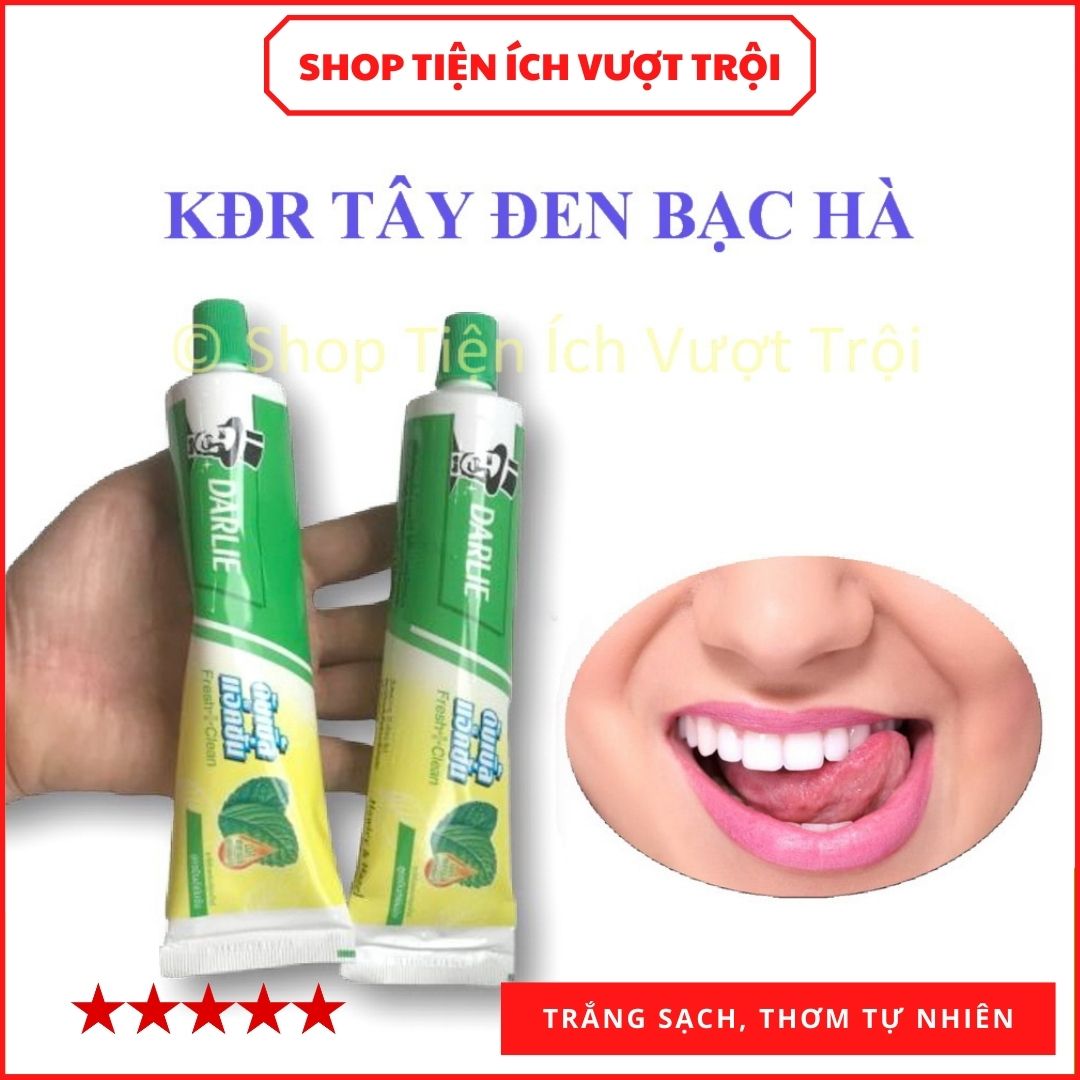 Combo 2 tuýp kem đánh răng Darlie tây đen, kem đánh răng ông già giúp răng chắc khỏe, trắng răng, ngăn ngừa mảng bám-Tiện Ích Vượt Trội