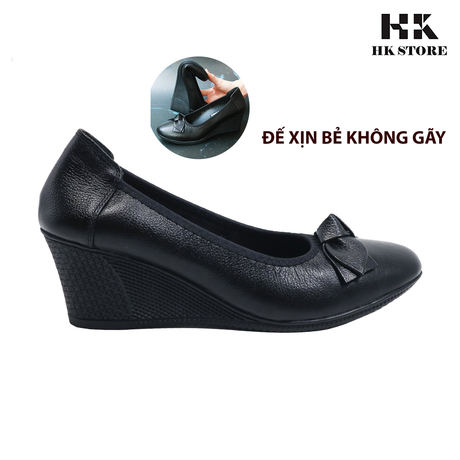 Giày xuồng nữ trung niên 👑 HK.STORE 👑 da bò cao cấp đế cao su tự nhiên 100% mềm mại êm chân, và tôn dáng.