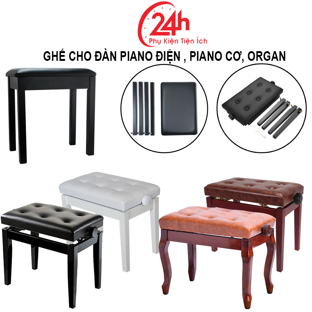 Ghế ngồi chơi nhạc cụ đàn organ, piano điện, piano cơ tháo lắp dễ dàng, gọn nhẹ
