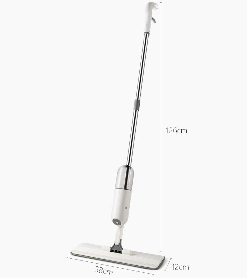 Cây lau nhà phun nước màu trắng . cây lau nhà có bình phun nước tiện lợi - cây lau nhà thông minh xoay 360 độ