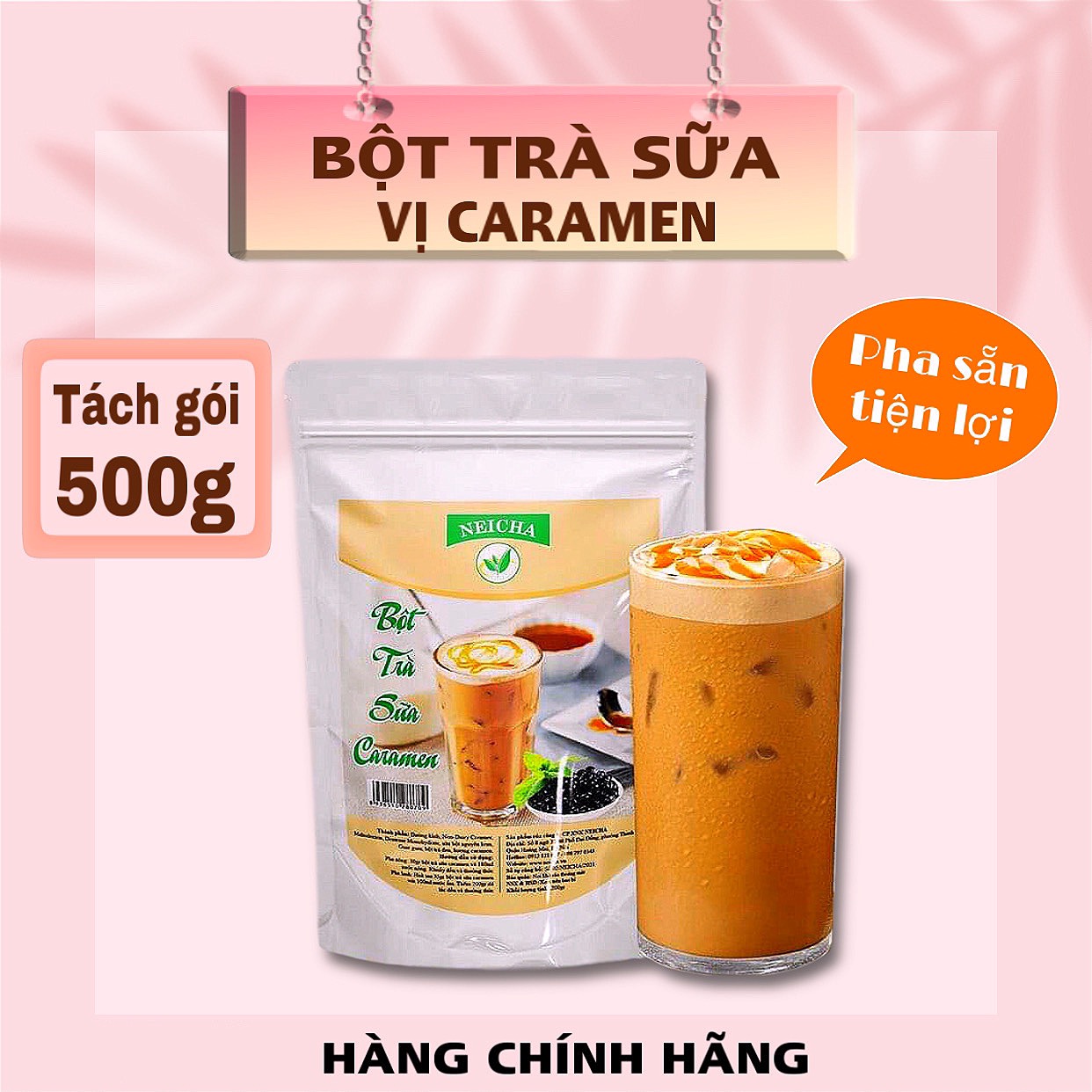 Trà sữa vị caramen pha sẵn siêu nhanh/ nguyên liệu pha trà sữa thơm ngon, béo ngậy.