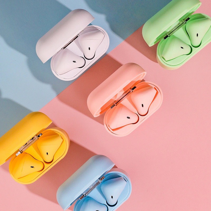 [HCM]  Tai nghe không dây bluetooth TWS i12 macaron  nhiều màu sắc dành cho tất cả dòng điện thoại