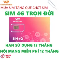 FREESHIP  CHƯA KÍCH HOẠT Sim 4G vietnamobile trọn đời 180GB hạn sử dụng gói  12 tháng tặng que chọt sim