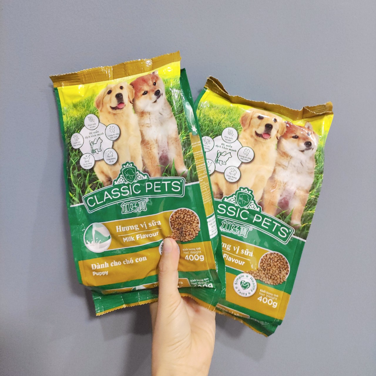 Thức Ăn Hạt Cho Chó Con Vị Sữa Classic Puppy Milk Flavour Túi 400g