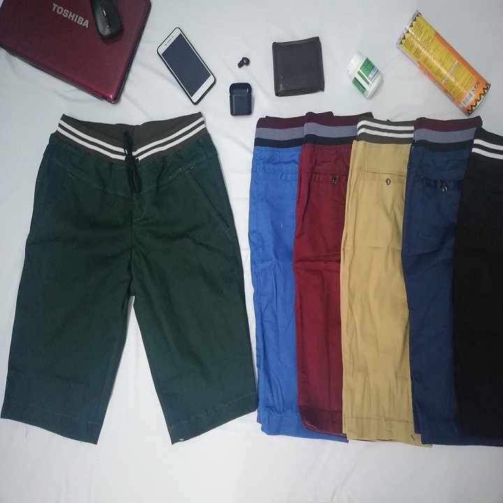 Quần short nam Kaki Lưng thun Cao Cấp Nhiều Màu Size từ 28 - 36 (Màu Ngẫu Nhiên)