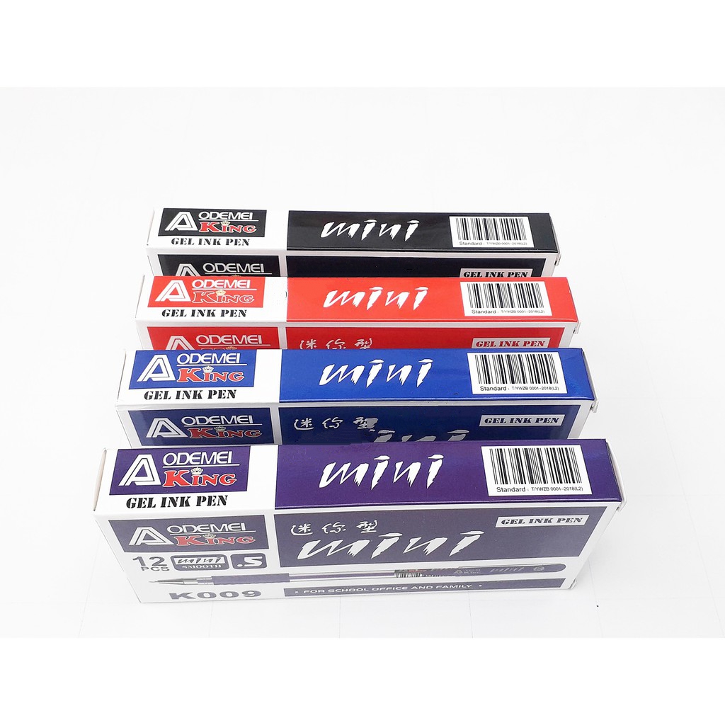 [HCM]HỘP 12 CÂY BÚT MINI GEL - XANH/TÍM/ĐỎ/ĐEN TÙY CHỌN