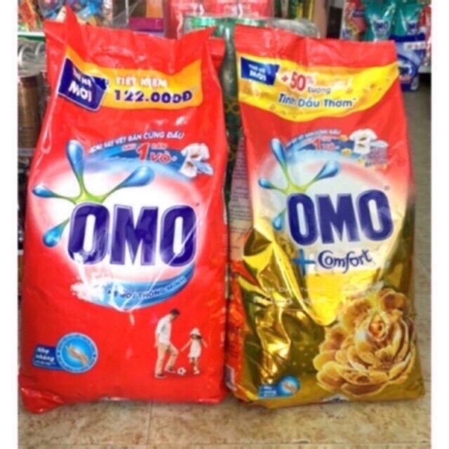 Bột giặt ô mô 6 kg và hương com for 5,5 kg