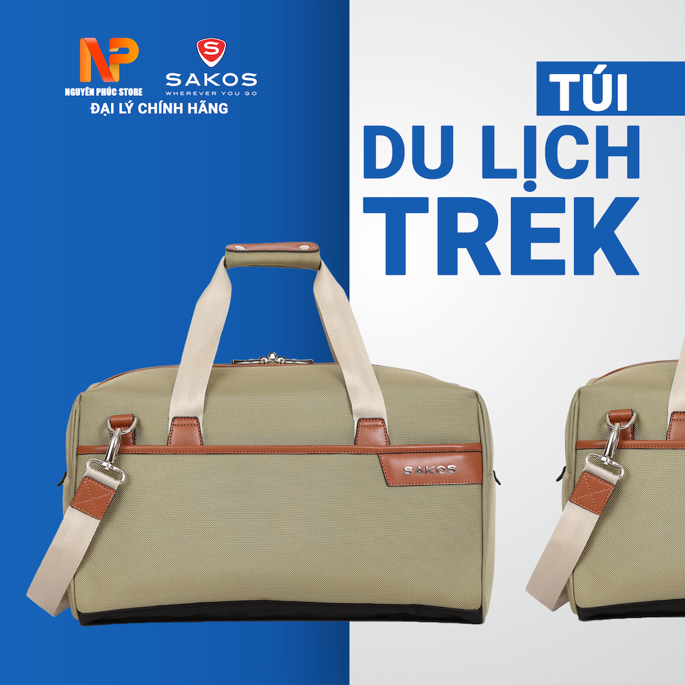 Túi du lịch đa năng unisex Sakos Trek - Chất liệu trượt nước,siêu nhẹ,bền màu - bảo hành chính hãng toàn quốc