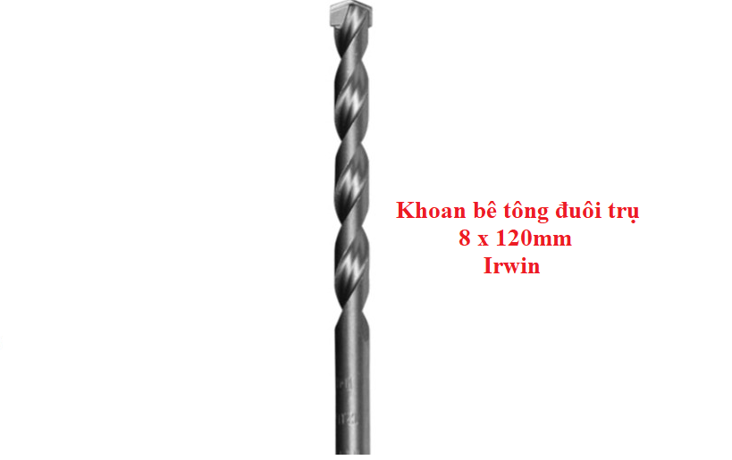 1 x mũi khoan bê tông đuôi trụ 8x120mm irwin 10501834