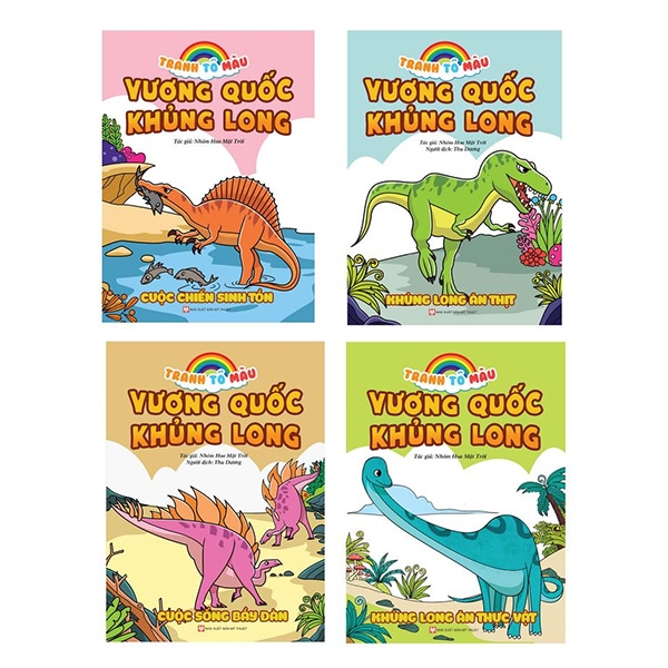 Fahasa - bộ sách tranh tô màu vương quốc khủng long