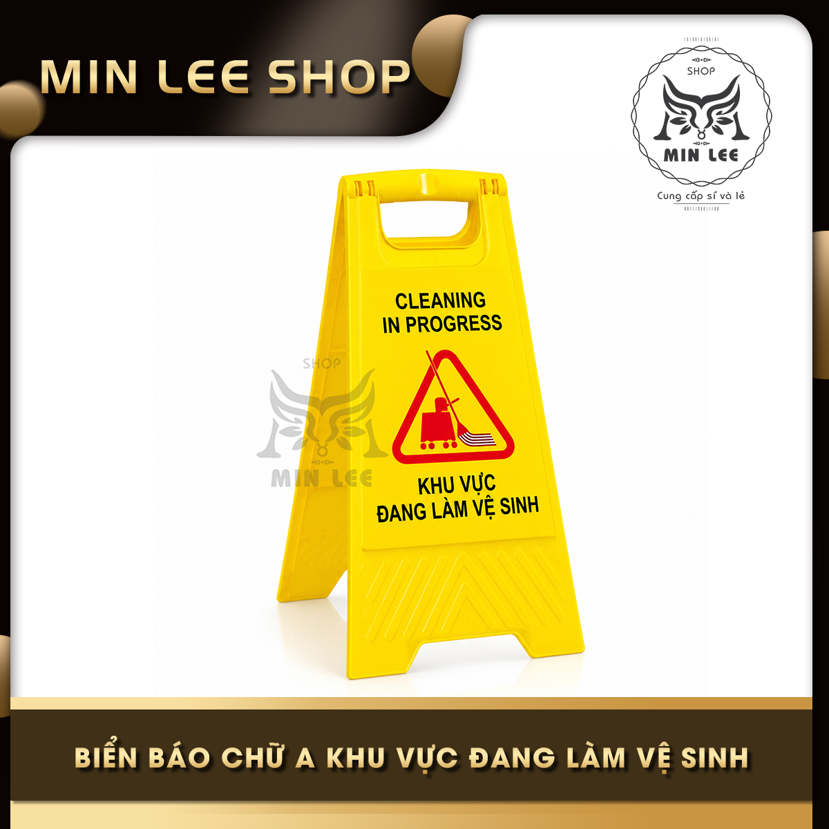 Biển Báo Chữ A Khu Vực Đang Làm Vệ Sinh Biển Báo Nhựa Gấp Gọn Dùng Cho Khách Sạn Văn Phòng Nhà Hàng