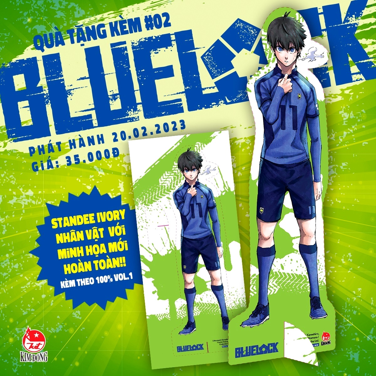 Blue lock - tập 1 ( tặng kèm standee ivory + obi + card pvc )