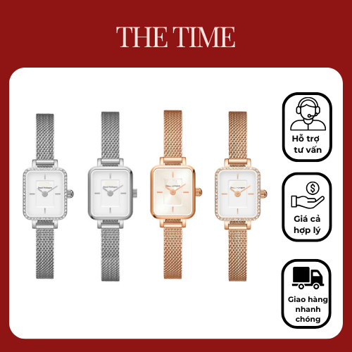 Đồng Hồ Nữ Mặt Nhỏ DW-Đồng Hồ Daniel Wellington Quadro Mini Lumine Fullbox