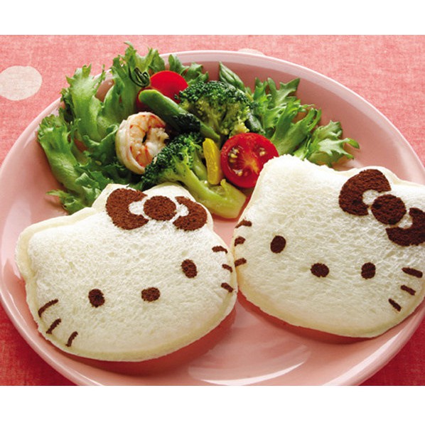 Khuôn bento ép bánh mì mèo kitty