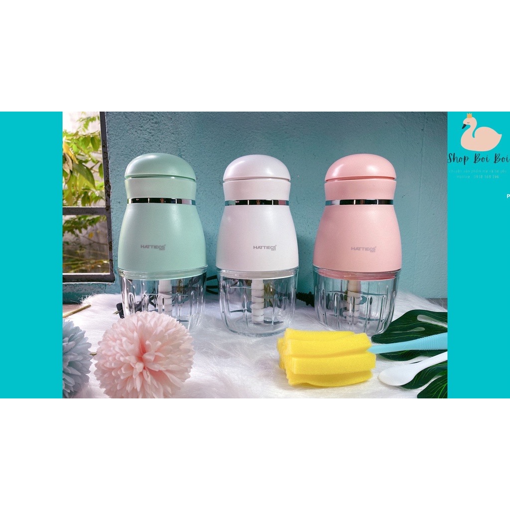 ??bán hòa vốn xin đánh giá??máy xay ăn dặm hattiecs 6 lưỡi dao cối thủy tinh 0.3l