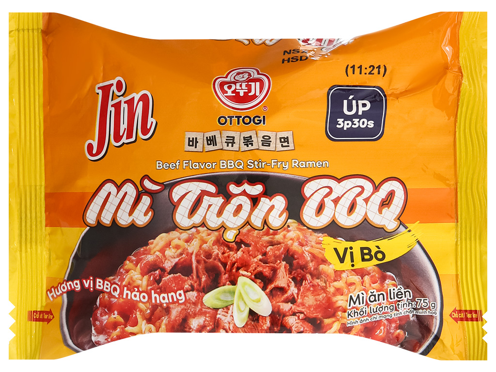 Cb 10 mì trộn bbq ottogi vị bò gói 75g 52903