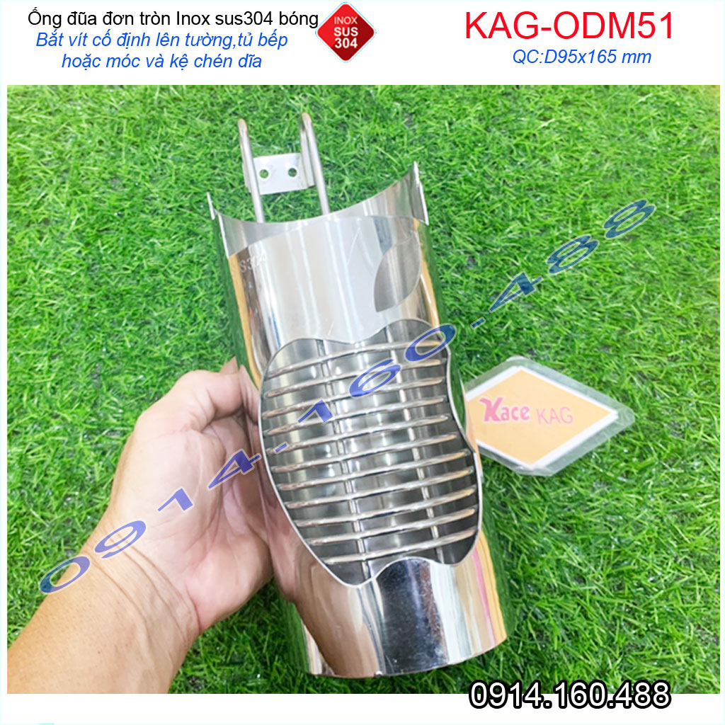 [HCM]Ống đũa đơn quả táo KAG-ODM51, kệ đựng muỗng đũa nĩa Inox SUS304 dập khuôn cao cấp sáng bóng bền bỉ