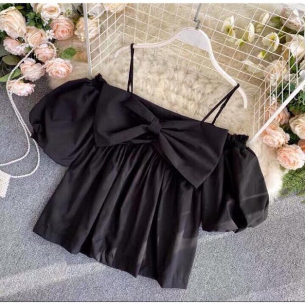 Áo lụa hở vai 2d