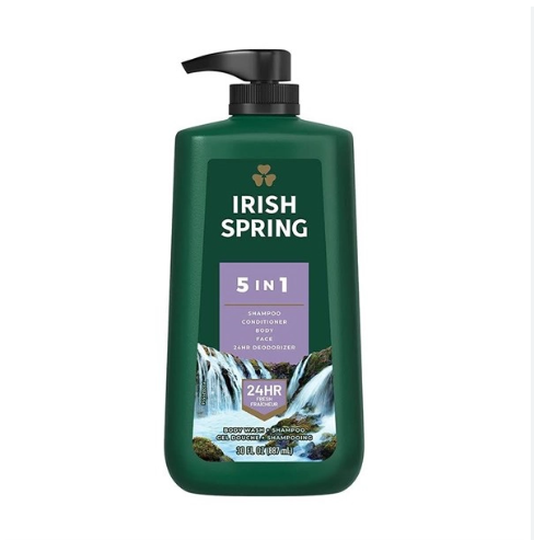 Sữa tắm gội toàn thân 5 trong 1 irish spring 887ml - usa sữa tắm dành cho nam