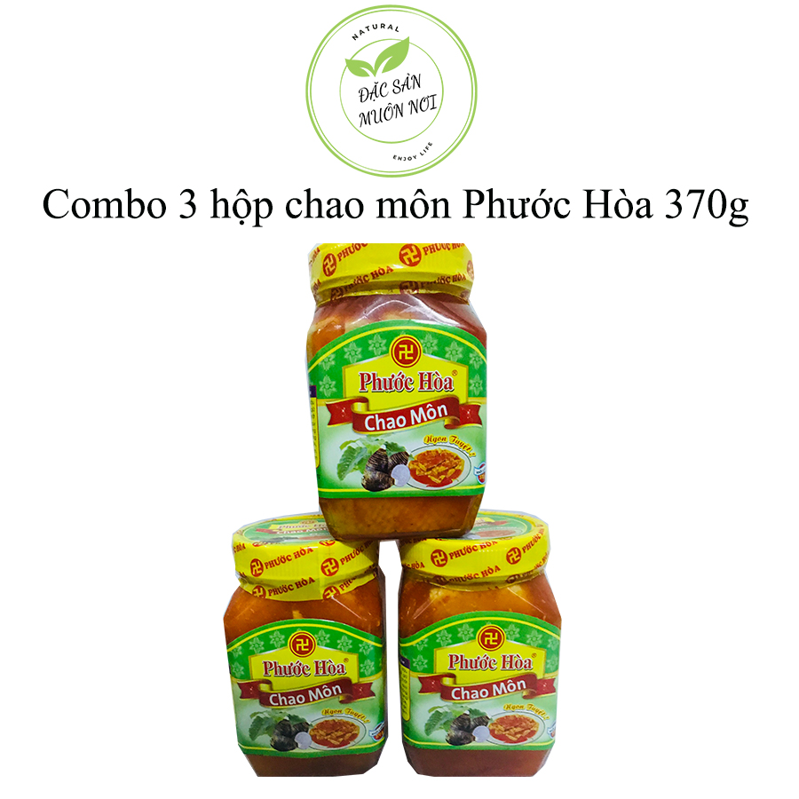 Combo 3 hộp Chao môn Phước Hoà (mỗi hộp 370g)