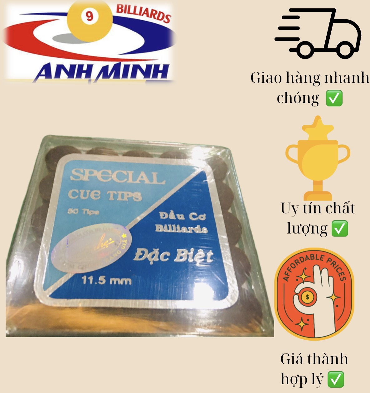 Hộp đầu cơ bida special 11.5mm
